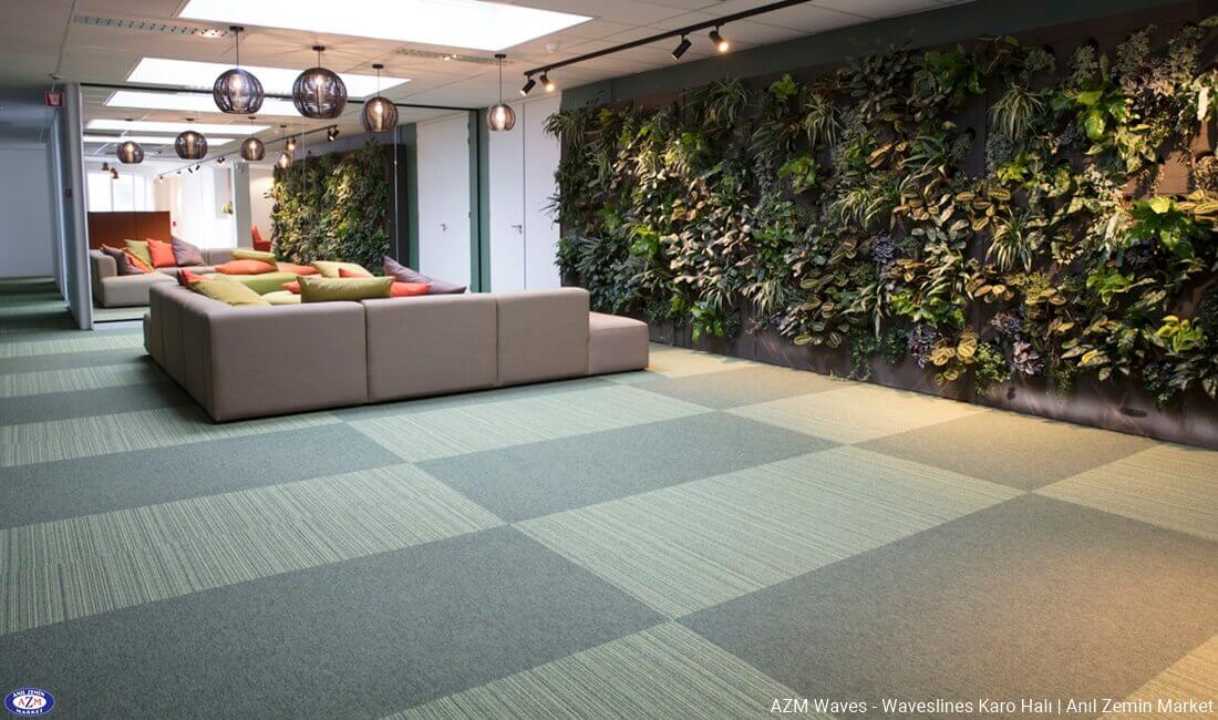 AZM waves waveslines 50x50cm polyamid iplikli ofis karo halı