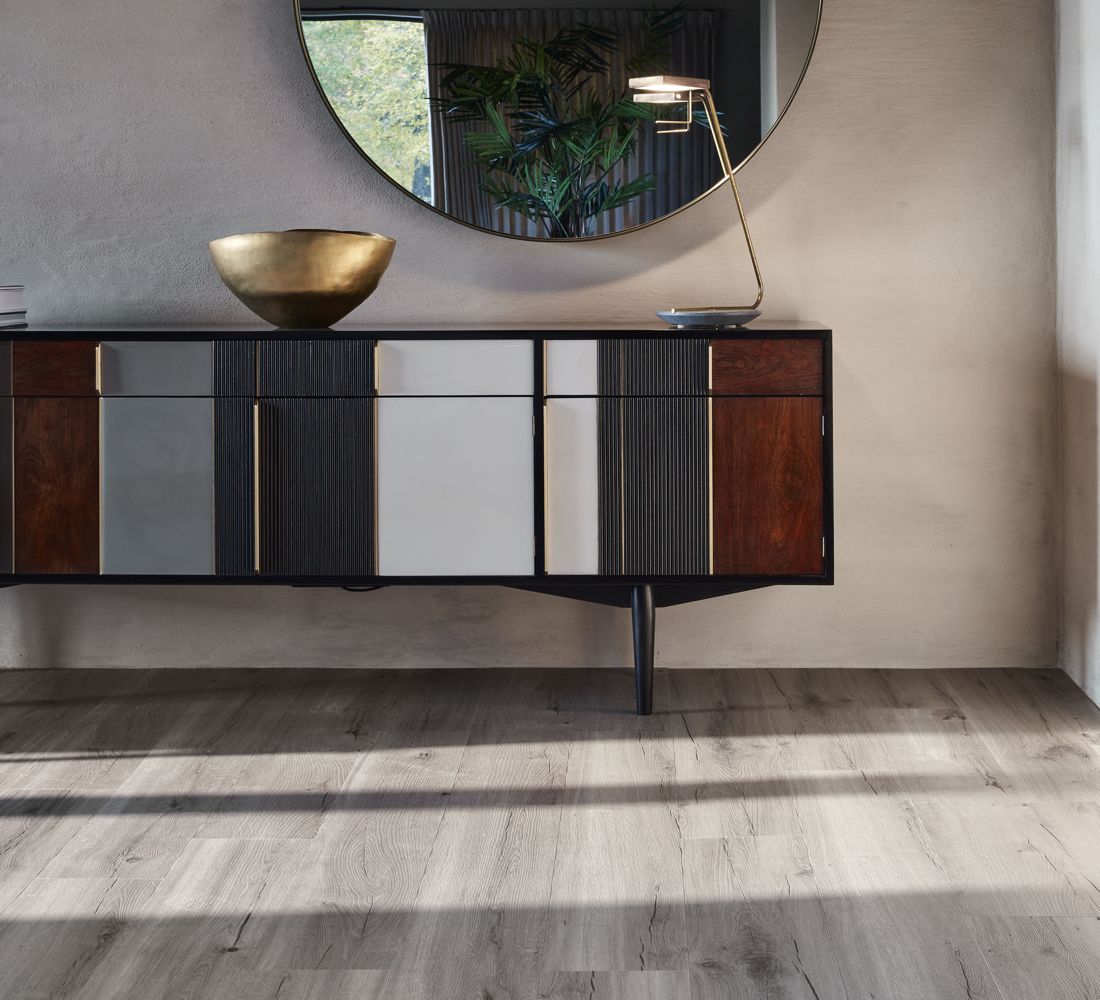 AZM Style ahşap desenli karo pvc vinil lvt zemin kaplama 1568 Cracked Ash Grey1