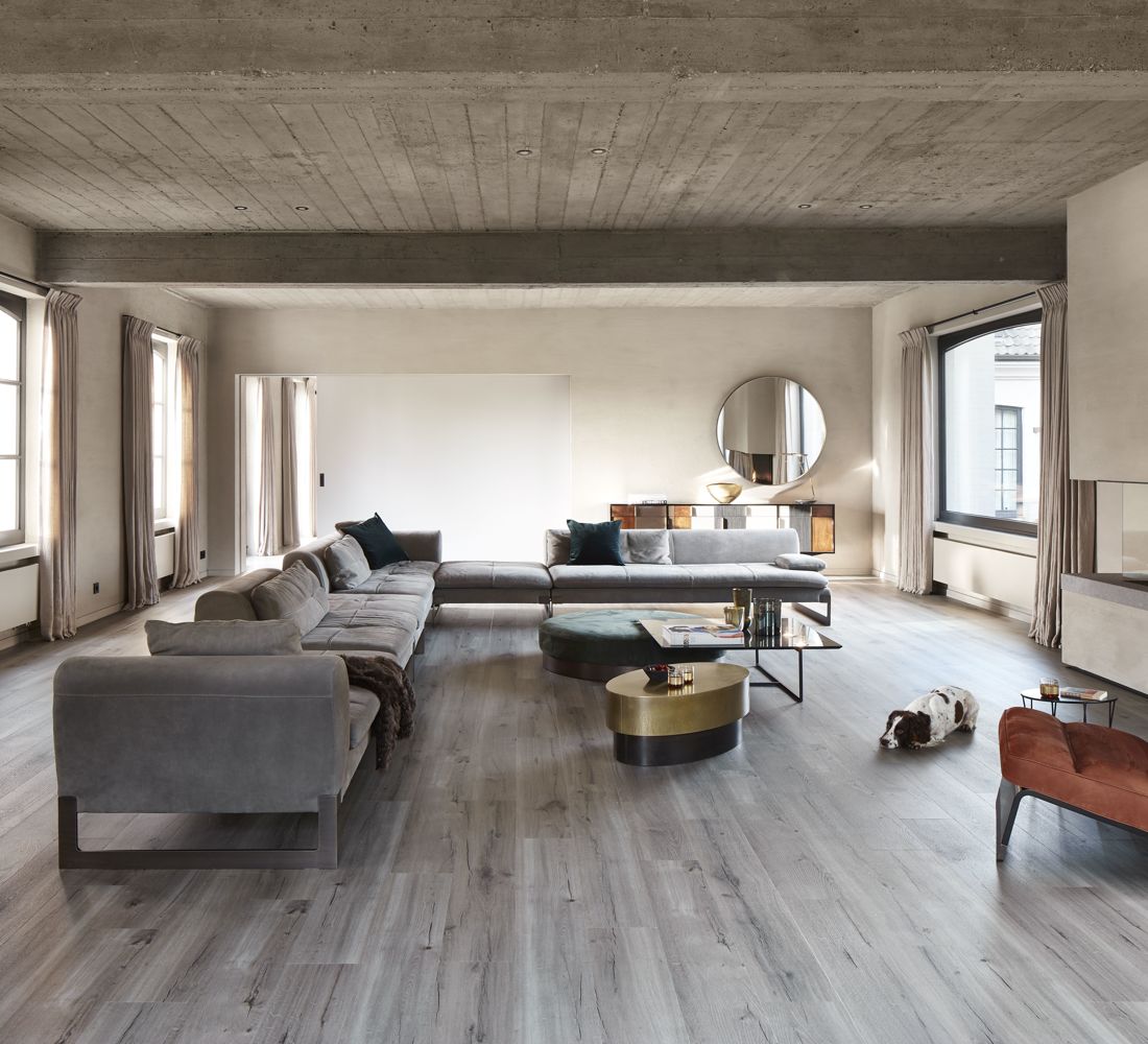 AZM Style ahşap desenli karo pvc vinil lvt zemin kaplama 1568 Cracked Ash Grey2