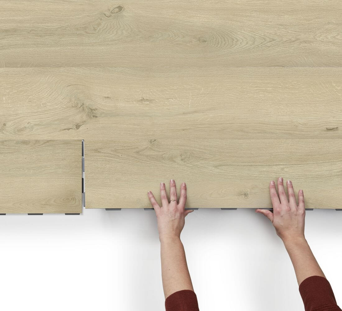 AZM Style ahşap desenli karo pvc vinil lvt zemin kaplama uygulama Vivid Natural