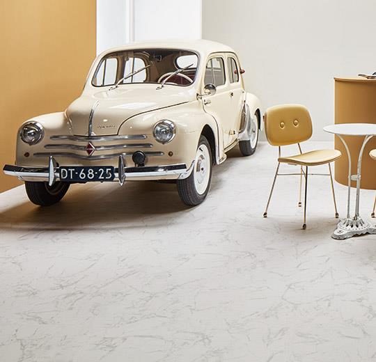 Allura Dryback Material beyaz mermer desenlli LVT zemin kaplama 63451DR7-63451DR5 white marble (100x100cm)1