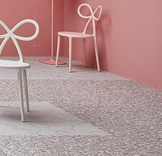 Allura Dryback Material pembe terrazzo desenli pvc vinil LVT zemin kaplama 63488DR7-63488DR5 pink terrazzo1