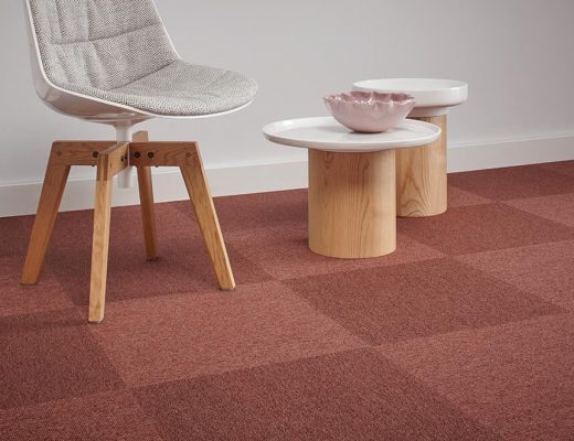 Anıl zemin Tessera Struktur 1 polyamid karo halı 3715 ROST uygulama